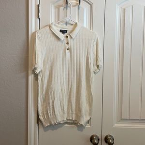 Mod cloth polo style shirt sleeve sweater